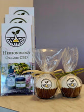 Load image into Gallery viewer, Infused Bath Bombs displayed in a relaxing bath setting