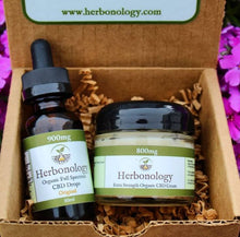 Load image into Gallery viewer, Self Care Duo featuring tincture and cream for indulgent wellness