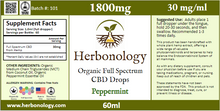 Load image into Gallery viewer, Full Spectrum CBD Tincture - 60ml- 1800mg