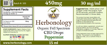 Load image into Gallery viewer, Full Spectrum CBD Tincture - 15ml - 450mg